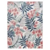 Broyhill Nauru Blue & Pink Floral Outdoor Area Rug -Home Improvement Sale 810586608 810586609 810586610 A0 1 2 1