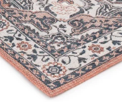 Braiden Orange & Navy Floral Medallion Outdoor Area Rug, (8' X 10') -Home Improvement Sale 810587368 810587369 810587370 3 1