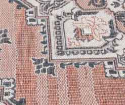 Broyhill Braiden Orange & Navy Floral Medallion Outdoor Area Rug -Home Improvement Sale 810587368 810587369 810587370 4