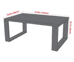 Chico Wood Look Steel Coffee Table -Home Improvement Sale 810588211 X0 1