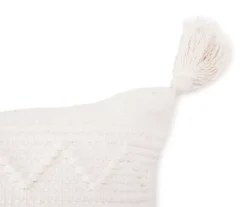 White Tamara Stripe Tassel-Accent Throw Pillow 7 White Tamara Stripe Tassel-Accent Throw Pillow -Home Improvement Sale 810590725 2 A8