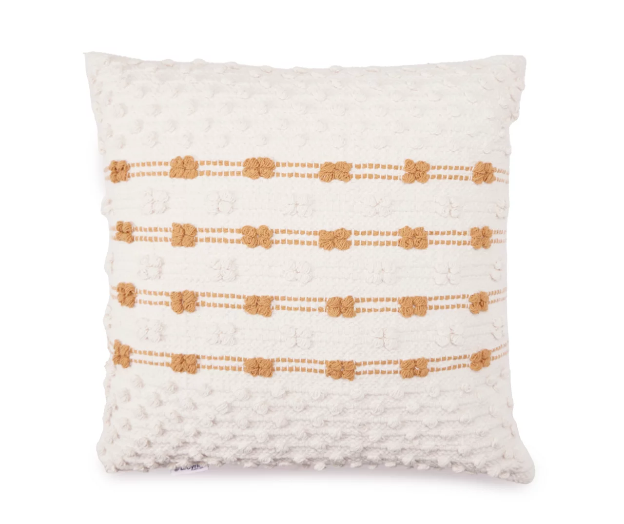 White & Tan Panna Stripe Throw Pillow 3 White & Tan Panna Stripe Throw Pillow