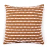Golden Brown & White Tassel Stripe Throw Pillow 2 Golden Brown & White Tassel Stripe Throw Pillow -Home Improvement Sale 810590727 A0