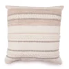 White & Tan Woven Dot Stripe Throw Pillow -Home Improvement Sale 810590728 A0
