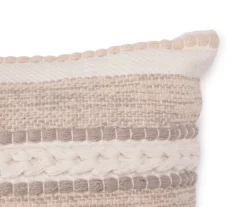White & Tan Woven Dot Stripe Throw Pillow 7 White & Tan Woven Dot Stripe Throw Pillow -Home Improvement Sale 810590728 2 A8