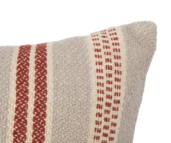 Gray & Red Stripe Throw Pillow -Home Improvement Sale 810591271 2 A8