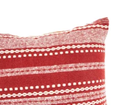 Sable Red & White Stripe Throw Pillow -Home Improvement Sale 810591272 A8 2