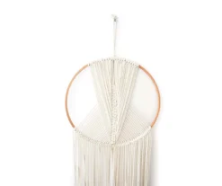 White & Brown Macrame Wall Hoop Decor -Home Improvement Sale 810591472 A8 3