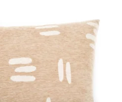 New Beginnings Travertine & White Hash Mark Chenille Square Throw Pillow -Home Improvement Sale 810591655 A8 2