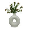 New Beginnings Green Artificial Floral Arrangement With White Round Ring Vase -Home Improvement Sale 810595303
