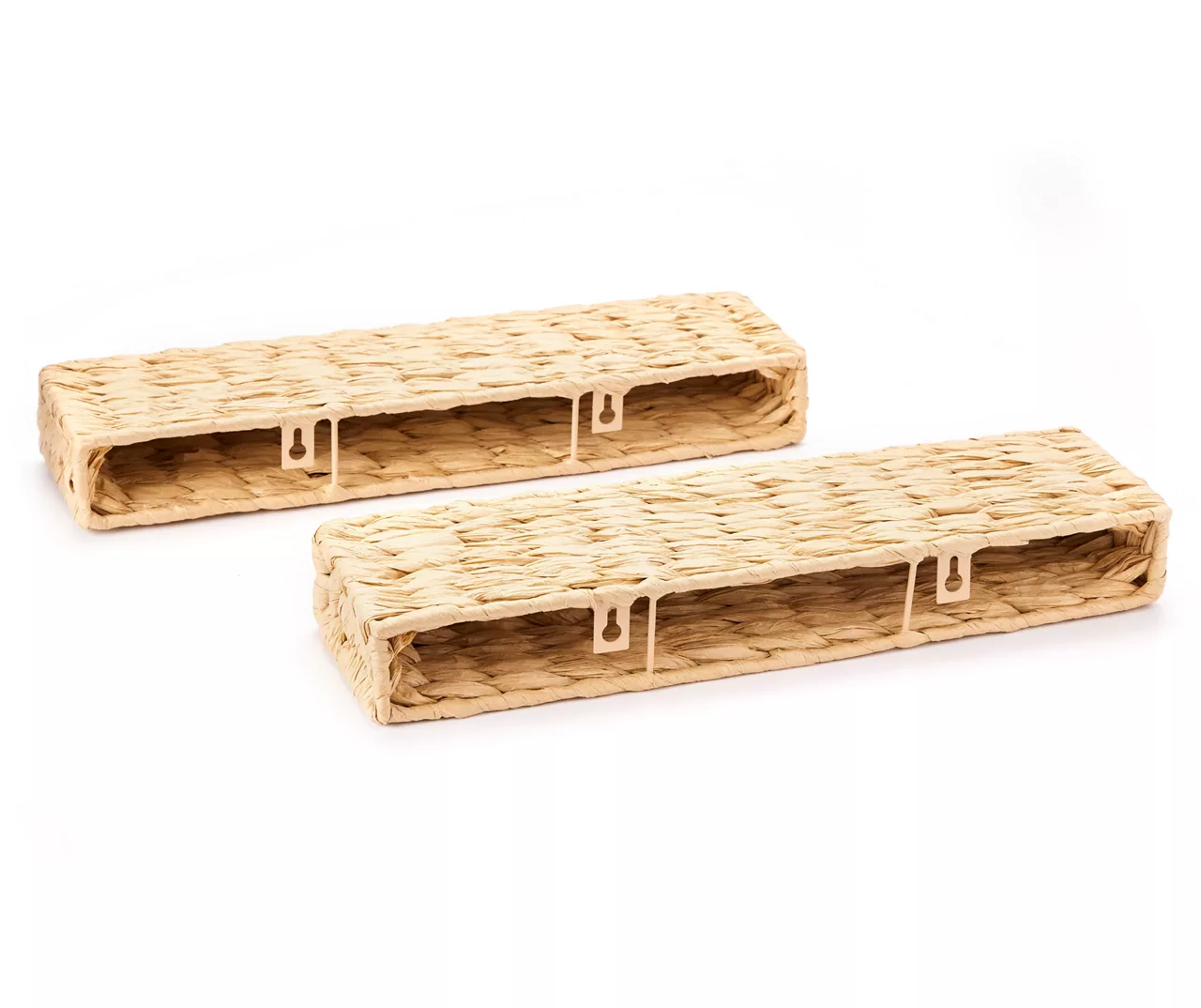 Natural Brown Woven Wall Shelf, 2-Pack 7 Natural Brown Woven Wall Shelf, 2-Pack - Image 5