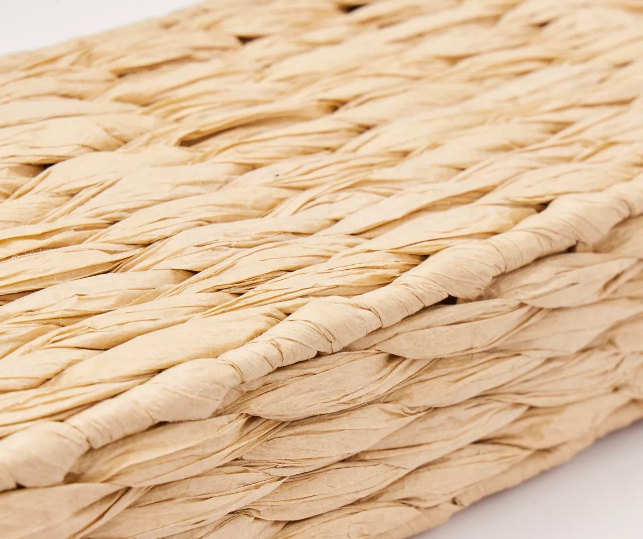 Natural Brown Woven Wall Shelf, 2-Pack 4 Natural Brown Woven Wall Shelf, 2-Pack - Image 2