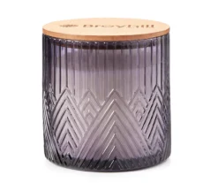 Blooming Magnolia & Lily Purple Geometric Glass Jar Candle, 16 Oz.
