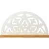 White Fleur-De-Lis Carved Wood Wall Shelf -Home Improvement Sale 810606707 A0 1