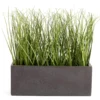 Green Artificial Grass With Dark Gray Rectangle Pot -Home Improvement Sale 810608393 A0