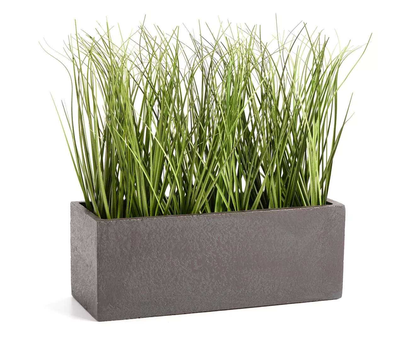 Green Artificial Grass With Dark Gray Rectangle Pot 4 Green Artificial Grass With Dark Gray Rectangle Pot - Image 2