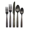 Matte Black Hammered 20-Piece Flatware Set 2 Matte Black Hammered 20-Piece Flatware Set -Home Improvement Sale 810610408 A0 1