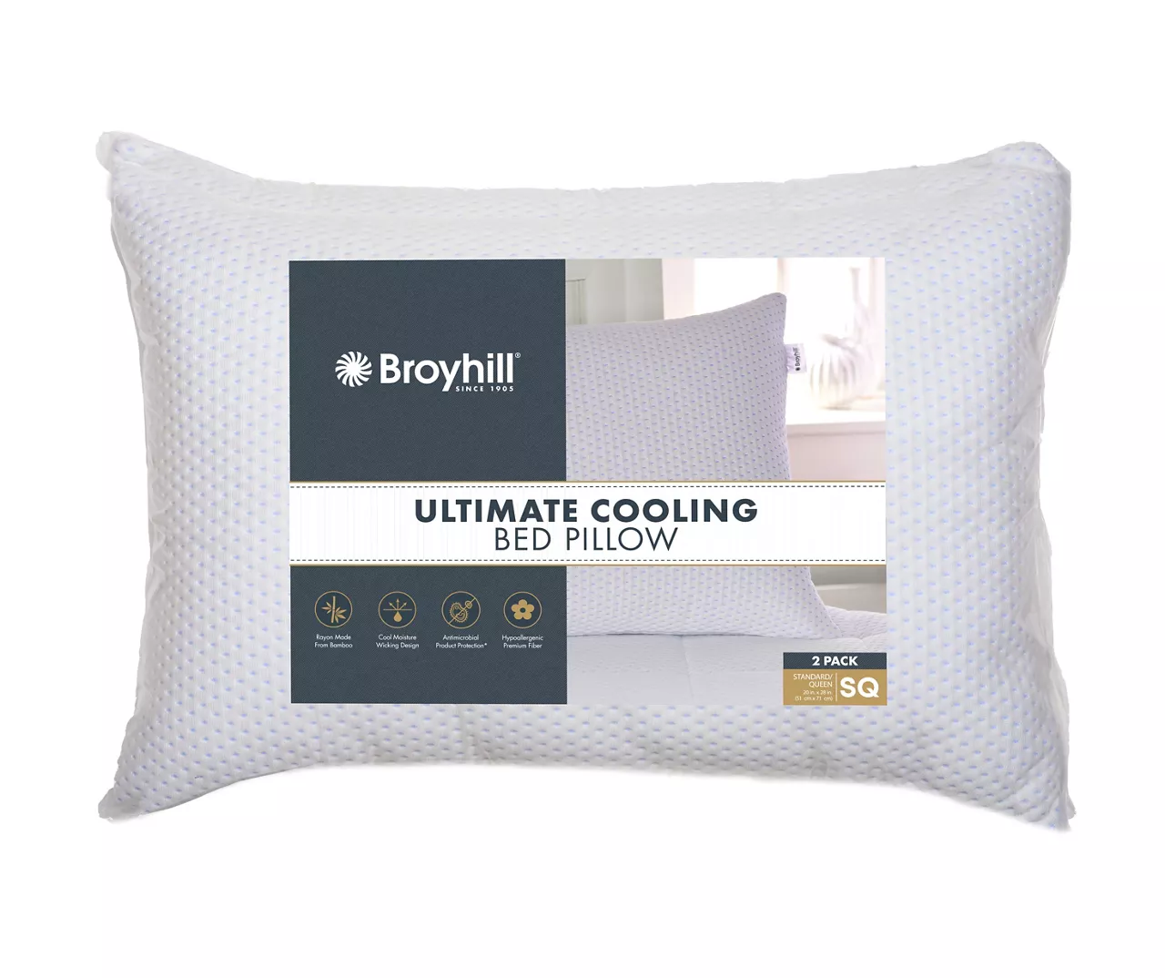 Broyhill White Ultimate Cooling Pillows, 2-Pack 3 Broyhill White Ultimate Cooling Pillows, 2-Pack