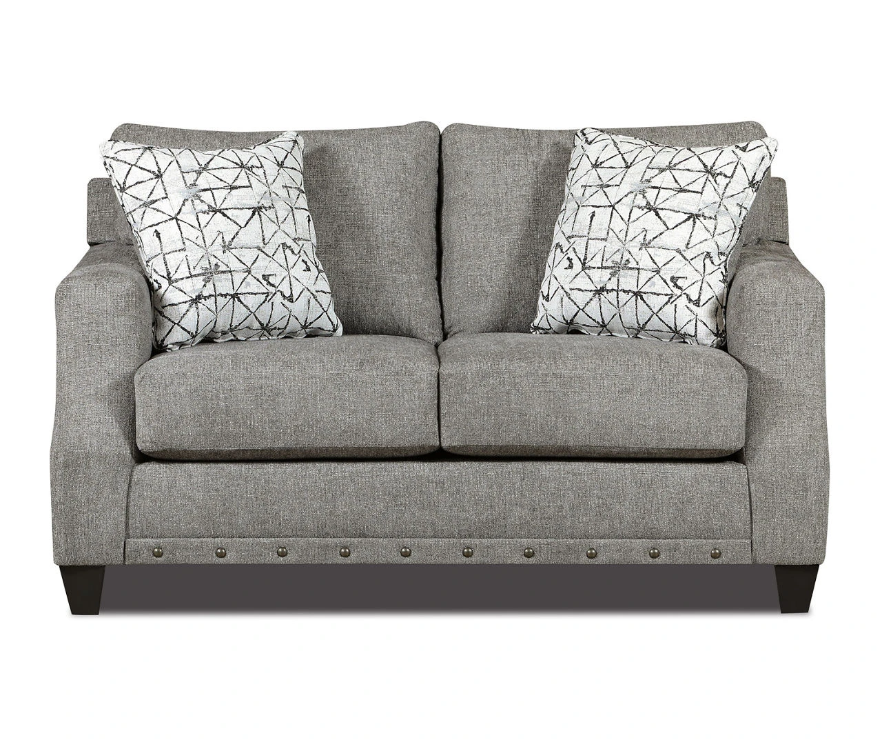 Alexandria Gray Chenille Loveseat 3 Alexandria Gray Chenille Loveseat
