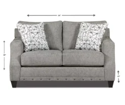 Alexandria Gray Chenille Loveseat 17 Alexandria Gray Chenille Loveseat -Home Improvement Sale 810616680 A8