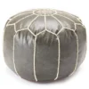 Moroccan Vegan Leather Pouf -Home Improvement Sale 810617353 A0