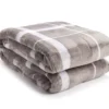 Gray & White Plaid Twin/Full Velvet Plush Blanket -Home Improvement Sale 810617548 810617522 A0 1 1