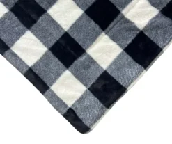 Black & White Buffalo Check Faux Fur King Comforter -Home Improvement Sale 810617563 810617564 A8 3