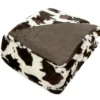 Cream & Brown Cow Print Faux Fur King Comforter -Home Improvement Sale 810617565 810617566 A0 2