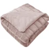 Pink Textured Grid Faux Fur Full/Queen Comforter -Home Improvement Sale 810617567 810617568 A0 2