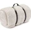Whisper White Zigzag-Embossed Velvet Queen Blanket -Home Improvement Sale 810617573 A0