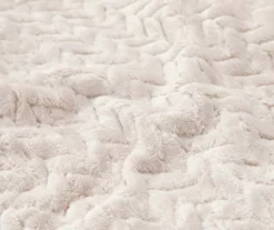 Whisper White Zigzag-Embossed Velvet Queen Blanket -Home Improvement Sale 810617573 A8 3