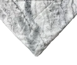 Gray Marble Print Faux Fur King Comforter -Home Improvement Sale 810617619 810617562 A8 3 1
