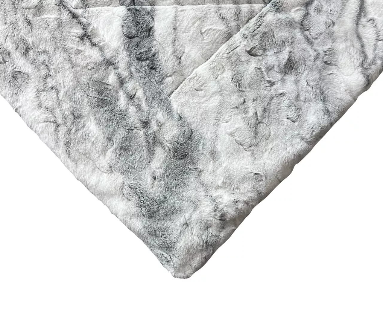 Gray Marble Print Faux Fur Full/Queen Comforter 6 Gray Marble Print Faux Fur Full/Queen Comforter - Image 4