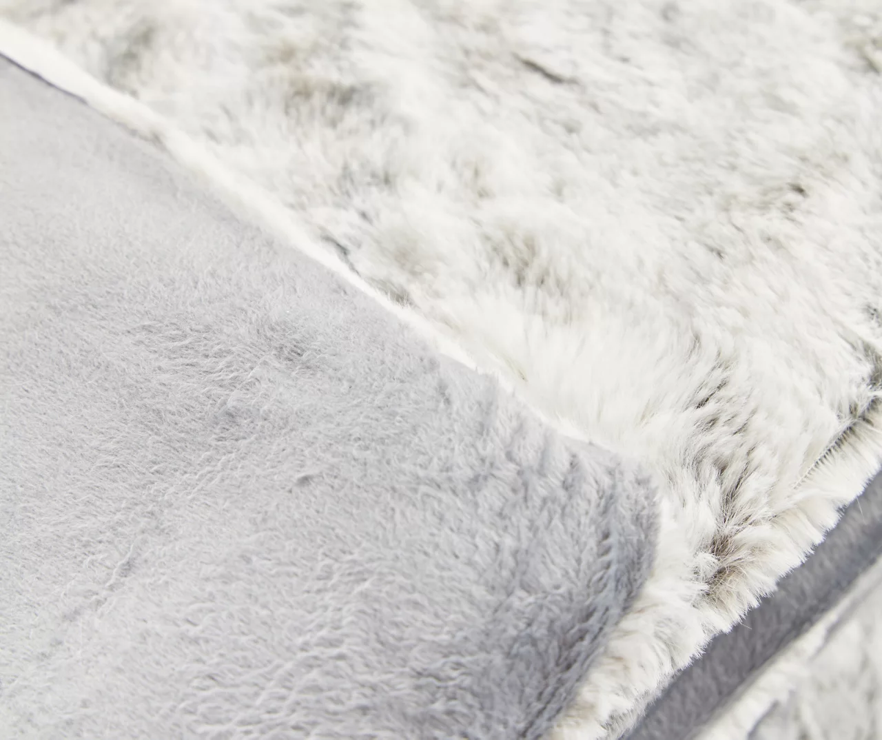 Gray Marble Print Faux Fur Full/Queen Comforter 5 Gray Marble Print Faux Fur Full/Queen Comforter - Image 3
